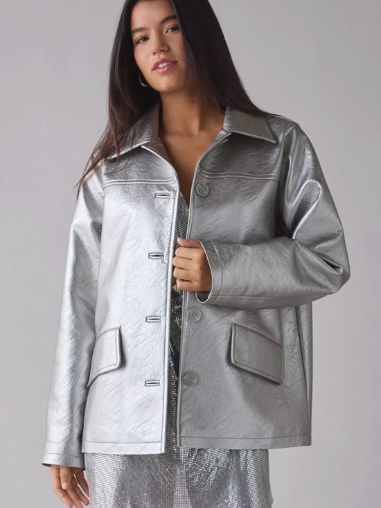 Urban Outfitters Jackets & Blazers - UO Sydney Faux Leather Oversized Dad Jacket at Urban Outfitters Size Small
